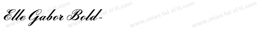 Elle Gabor Bold字体转换